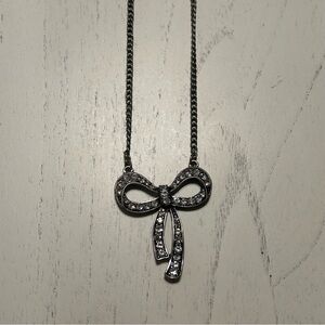 💙Rhinestone Bow Necklace